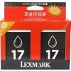 利盟(Lexmark) #17黑色墨盒双包装(TPPRC07)